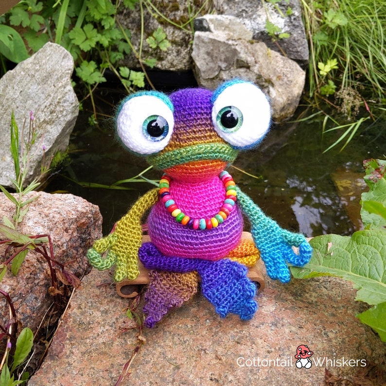 Adorable Crochet Frog & Worm Amigurumi PDF Pattern Fun Toad Toy Making Tutorial image 8