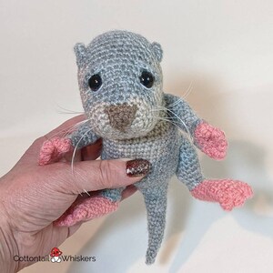 Baby Otter Crochet Pattern, PDF Download, Amigurumi Softie, Baby Shower