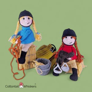 Bundel met haakpatroon ruiter, pdf-download, hoed, pop, deken, zadel, hoofdstelspeelset