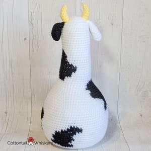 Crochet Cow Pattern, Farmhouse Doorstop, PDF Digital Download, Amigurumi Tutorial, Shelf Sitter, Softoy, Cartwright image 7