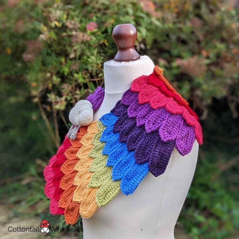 Crochet Rainbow Wrap Rainy Days Shawl PDF PATTERN ONLY Etsy