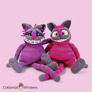 Whimsical Cheshire Cat Crochet Pattern- Instant PDF Download, 2 Styles Included