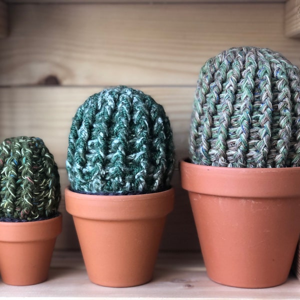 Cactus coussin de belle mère en crochet