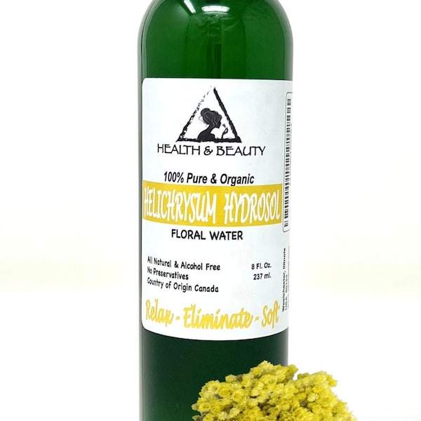 8 oz HELICHRYSUM HYDROSOL ORGANIC Floral Water  Pure Natural