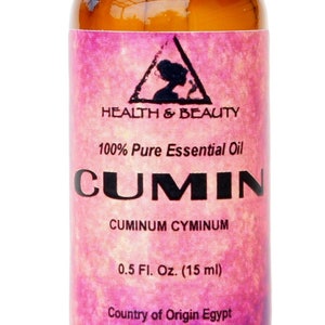 0.5 oz CUMIN ESSENTIAL OIL Organic Aromatherapy Natural 100% Pure with Glass Dropper