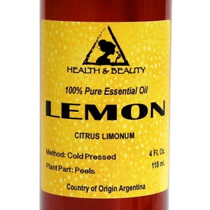 4 oz LEMON ESSENTIAL OIL Organic Aromatherapy Natural 100% Pure