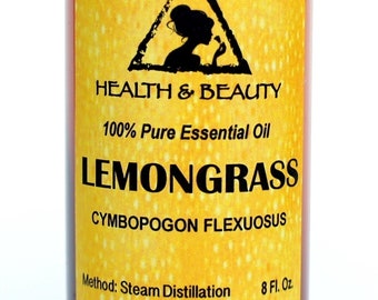 8 oz ACEITE ESENCIAL DE LEMONGRASS Aromaterapia Orgánica Natural 100% Puro