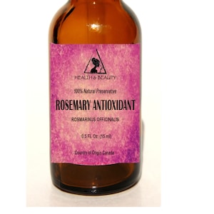 0.5 oz, 15 ml ROSEMARY ANTIOXIDANT Organic CO2 Extract Natural Preservative 100% Pure with Glass Dropper
