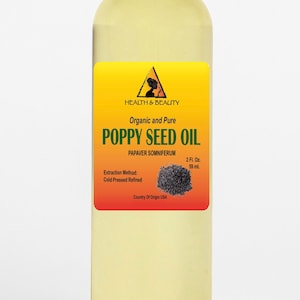 2 oz POPPY SEED OIL Refined Organic Cold Pressed Premium  Pure Natural