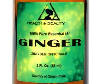 2 oz GINGER ESSENTIAL OIL Organic Aromatherapy Natural 100% Pure with Glass Dropper