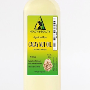 36 oz  CACAY NUT / KAHAI Oil Refined Organic Premium Cold Pressed 100% Pure All Natural
