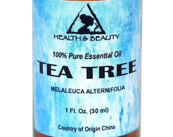 1 oz TEA TREE ESSENTIAL Oil Organic Aromatherapy Natural 100% Pure with Glass Dropper