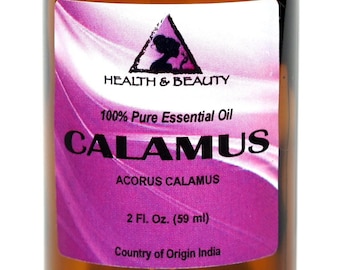 2 oz CALAMUS ESSENTIAL OIL Organic Aromatherapy Natural 100% Pure with Glass Dropper