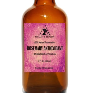 2 oz, 59 ml ROSEMARY ANTIOXIDANT Organic CO2 Extract Natural Preservative 100% Pure with Glass Bottle