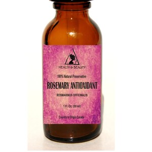 1 oz, 30 ml ROSEMARY ANTIOXIDANT Organic CO2 Extract Natural Preservative 100% Pure with Glass Dropper