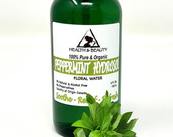 4 oz PEPPERMINT HYDROSOL ORGANIC Floral Water Pure Natural