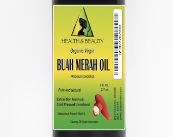 8 oz BUAH MERAH Oil UNREFINED Organic Virgin Natural 100% Pure