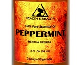 2 oz PEPPERMINT ESSENTIAL OIL Organic Aromatherapy Natural 100 Pure with Glass Dropper