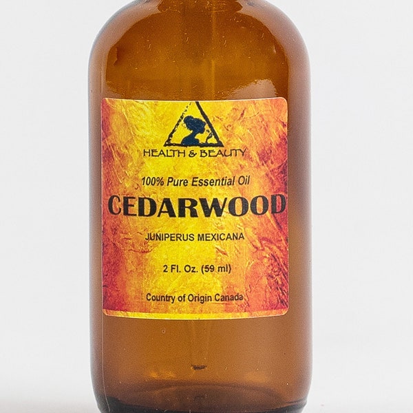 2 oz CEDARWOOD ESSENTIAL OIL Organic Aromatherapy Natural 100% Pure with Glass Dropper