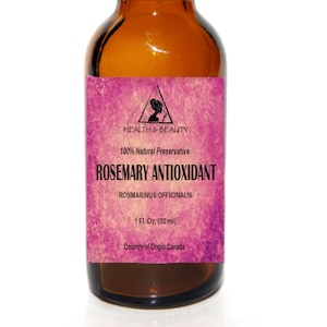 1 oz, 30 ml ROSEMARY ANTIOXIDANT Organic CO2 Extract Natural Preservative 100% Pure with Glass Bottle