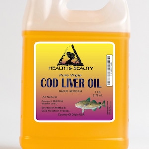 7 Lb, 1 gal ARCTIC COD LIVER Oil All Natural 100% Pure in Liquid