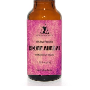 0.5 oz, 15 ml ROSEMARY ANTIOXIDANT Organic CO2 Extract Natural Preservative 100% Pure with Glass Bottle