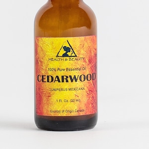 1 oz CEDARWOOD ESSENTIAL OIL Organic Aromatherapy Natural 100% Pure with Glass Dropper
