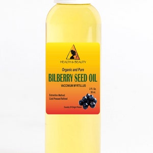 2 oz BILBERRY / BLUEBERRY Seed OIL Refined Organic Cold Pressed Pure