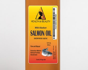 12 oz Wild ALASKAN SALMON OIL All Natural 100% Pure for Dogs and Cats