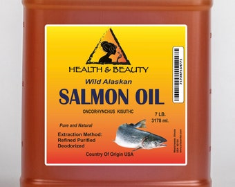 7 Lb, 1 gal Wild ALASKAN SALMON OIL All Natural 100% Pure for Dogs and Cats