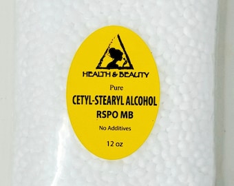 12 oz CETYL - STEARYL Alcohol - RSPO Mb 100% Pure Pastilles Beads