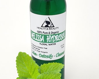 4 oz MELISSA HYDROSOL ORGANIC Floral Water  Pure Natural