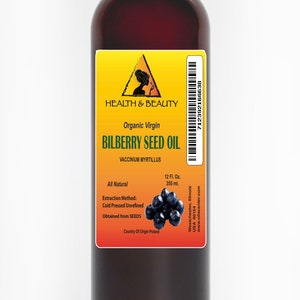 12 oz BILBERRY / BLUEBERRY Seed OIL Unrefined Organic Cold Pressed Pure