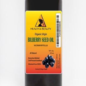 64 oz BILBERRY / BLUEBERRY Seed OIL Unrefined Organic Cold Pressed Pure