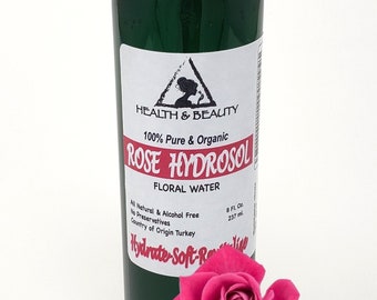 8 oz ROSE HYDROSOL ORGANIC Floral Water  Pure Natural