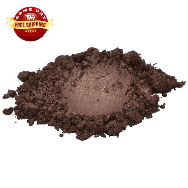 2 oz SWISS CHOCOLATE  LUXURY Dark Brown Mica Colorant Pigment Powder Cosmetic Grade Eyeshadow