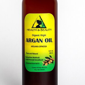 12 oz ARGAN OIL UNREFINED Organic Extra Virgin Moroccan Marrakesh Cold Pressed Raw Pure Hair Oil