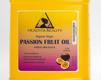 7 lb, 1 gal PASSION FRUIT / MARACUJA  Oil Unrefined Organic Cold Pressed Pure