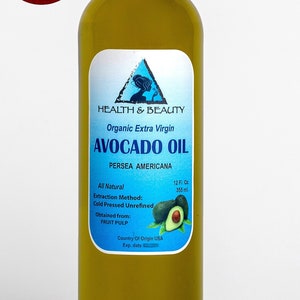 12 oz AVOCADO OIL EXTRA Virgin Organic Unrefined Cold Pressed Raw Premium Quality Natural Pure