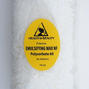 16 oz, 1 Lb EMULSIFYING WAX NF Polysorbate 60 Pure Polawax