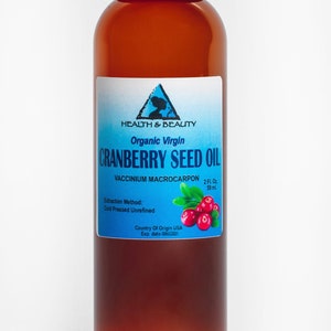 2 oz CRANBERRY SEED OIL Unrefined Organic Virgin Cold Pressed Raw Natural Pure