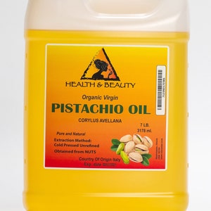 7 lb, 1 gal PISTACHIO OIL UNREFINED Organic Cold Pressed  Fresh Pure