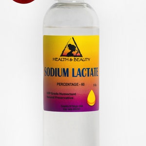5 oz  SODIUM LACTATE  60%  Natural USP Preservative Liquid Humectant Pure