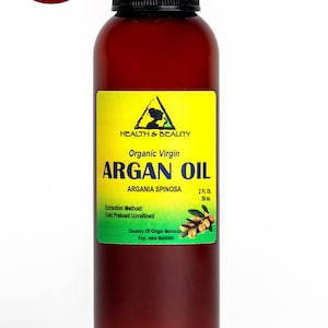 2 oz ARGAN OIL UNREFINED Organic Extra Virgin Moroccan Marrakesh Cold Pressed Raw Pure Hair Oil
