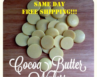 12 oz COCOA BUTTER WAFERS Unrefined Organic Raw Fresh Pure Natural