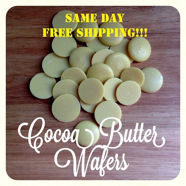 4 oz COCOA BUTTER WAFERS Unrefined Organic Raw Fresh Pure Natural