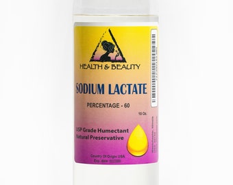 10 oz SODIUM LACTATE  60%  Natural USP Preservative Liquid Humectant Pure