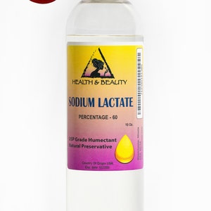 10 oz SODIUM LACTATE 60% Natural USP Preservative Liquid Humectant Pure image 1