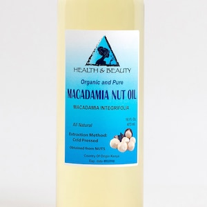 32 oz MACADAMIA NUT OIL Organic Carrier Cold Pressed 100% Pure