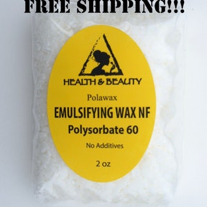 2 oz EMULSIFYING WAX NF Polysorbate 60 Pure Polawax